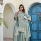 Elegant Embroidered Chinon Sharara Set for Festive Functions