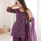 Elegant Embroidered Co Ord Suit Set for Festive and Family Occasions