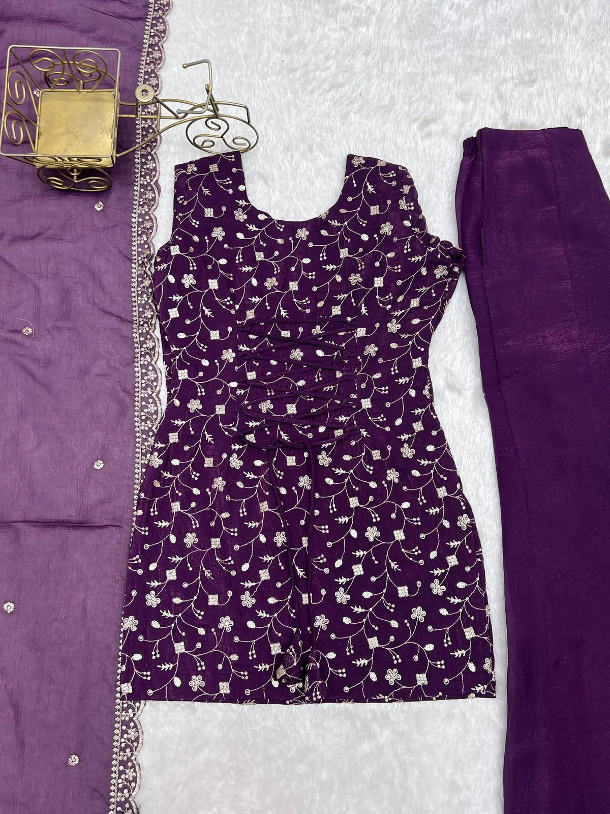 Elegant Embroidered Co Ord Suit Set for Festive and Family Occasions