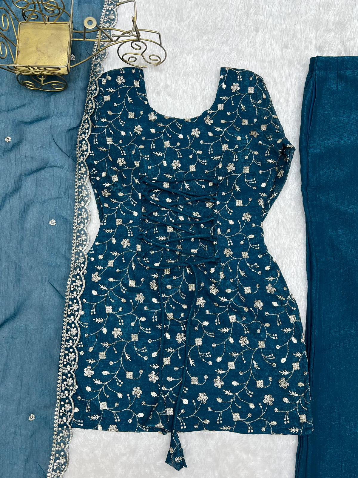 Elegant Embroidered Co Ord Suit Set for Festive and Family Occasions