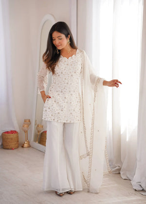 Elegant Embroidered Co Ord Suit Set for Festive and Family Occasions
