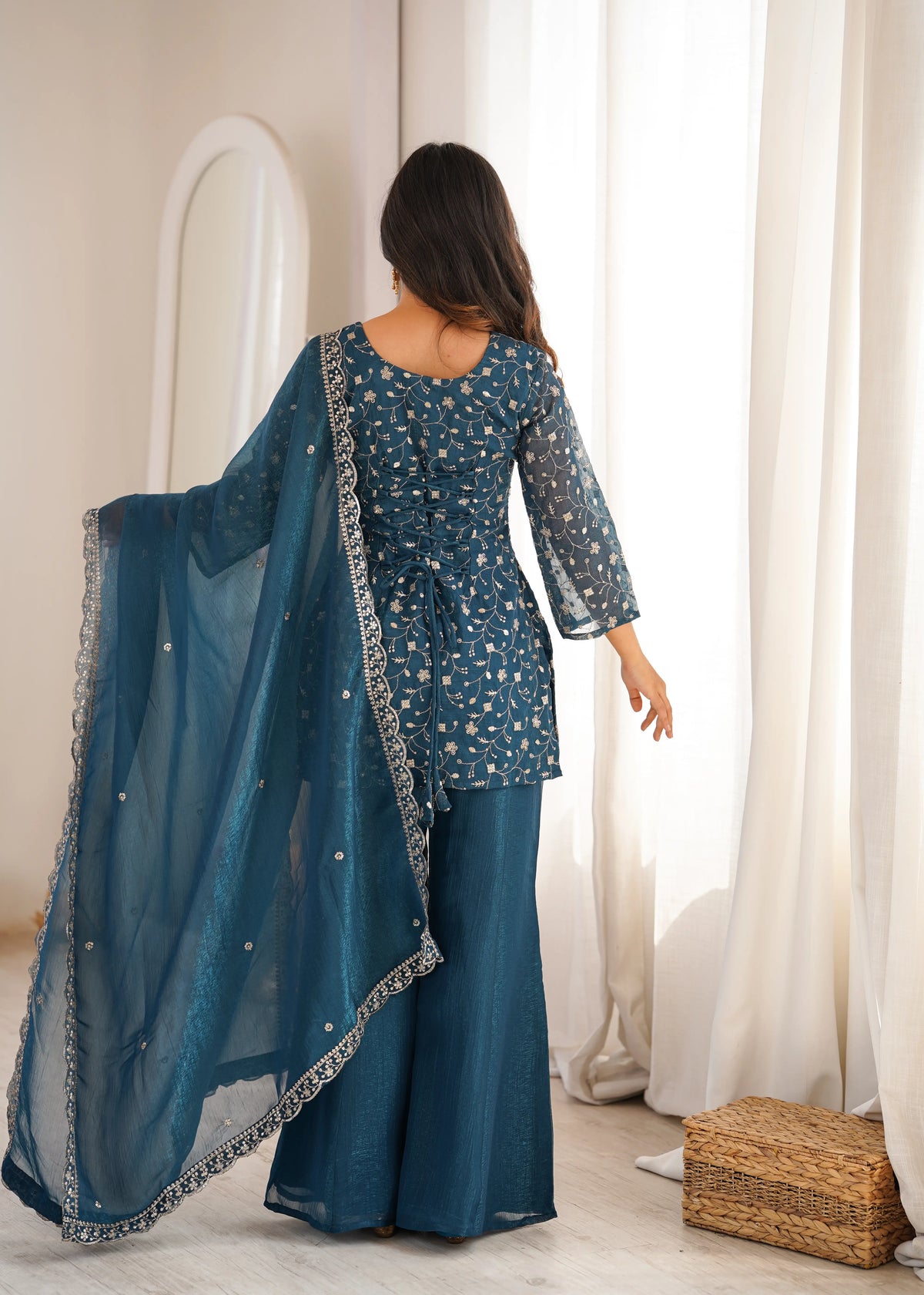 Elegant Embroidered Co Ord Suit Set for Festive and Family Occasions