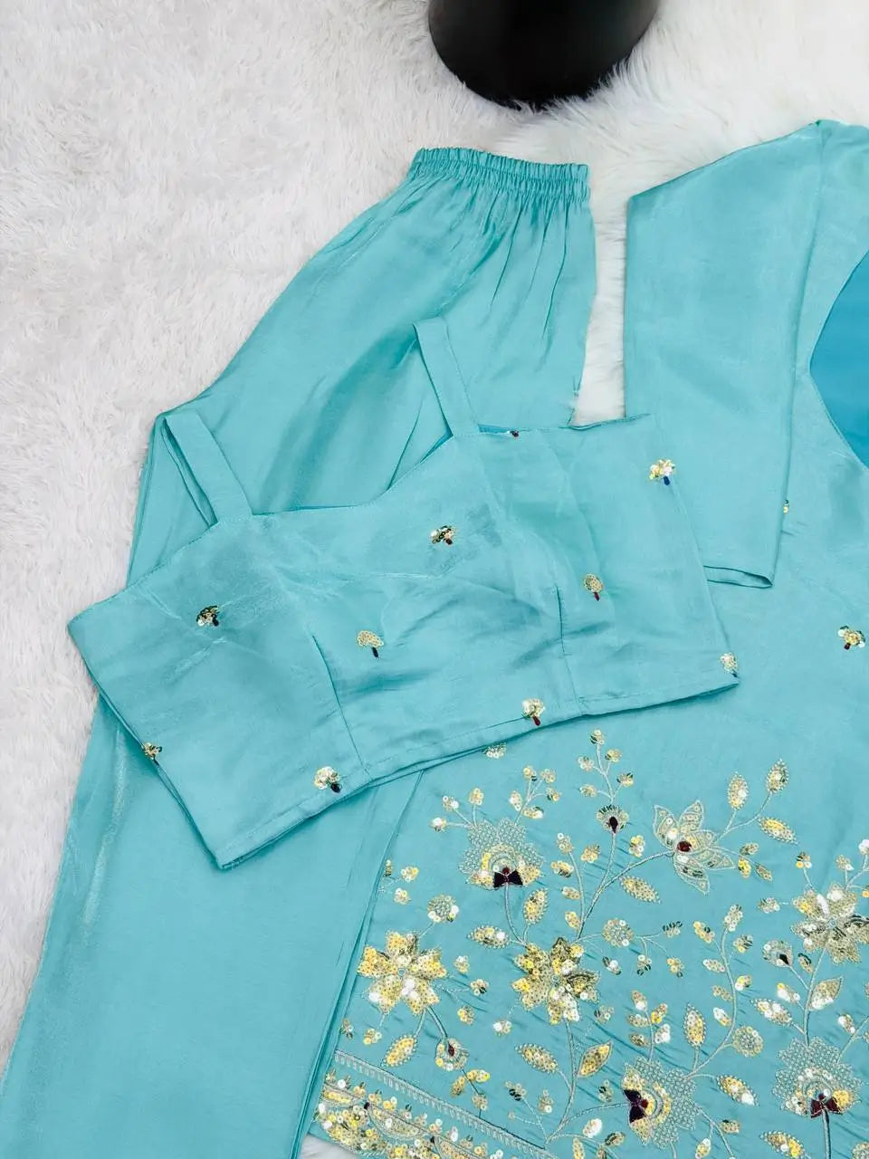 Elegant Embroidered Co Ord Suit Set for Festive and Party Wear