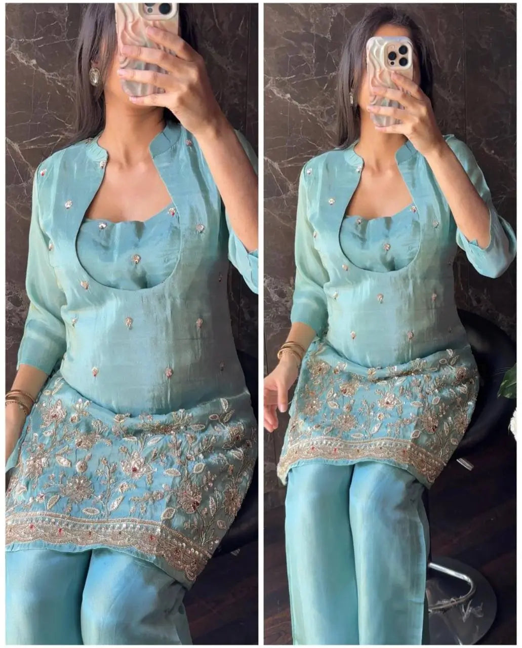 Elegant Embroidered Co Ord Suit Set for Festive and Party Wear