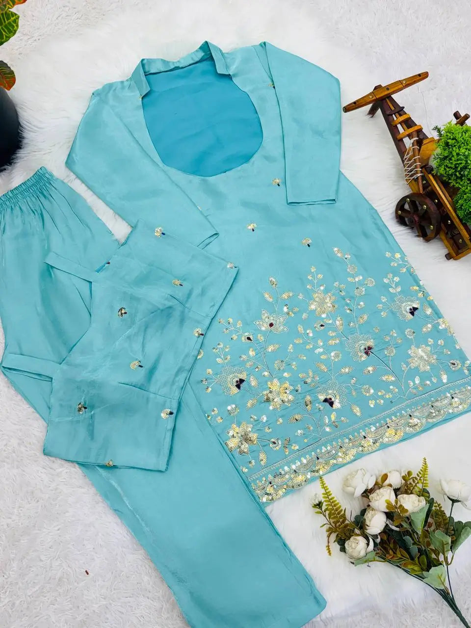 Elegant Embroidered Co Ord Suit Set for Festive and Party Wear