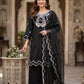 Elegant Embroidered Crepe Silk Suit Set for Festive and Occasion Wear