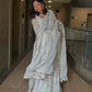 Elegant Embroidered Crunchy Silk Kurta Palazzo Set with Dupatta for Festive Wear