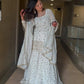 Elegant Embroidered Crunchy Silk Kurta Palazzo Set with Dupatta for Festive Wear