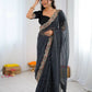 Elegant Embroidered Designer Saree for Festive and Evening Occasions