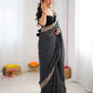 Elegant Embroidered Designer Saree for Festive and Evening Occasions