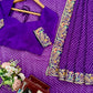 Elegant Embroidered Designer Saree for Festive and Evening Occasions