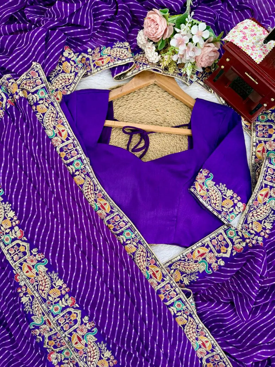 Elegant Embroidered Designer Saree for Festive and Evening Occasions