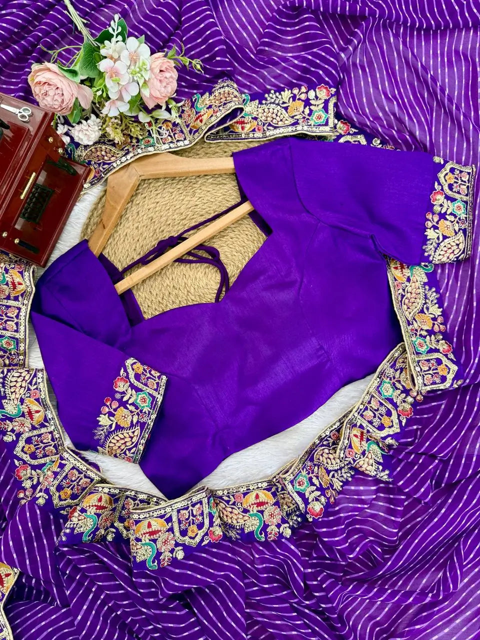 Elegant Embroidered Designer Saree for Festive and Evening Occasions