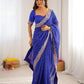Elegant Embroidered Designer Saree for Festive and Evening Occasions