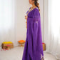 Elegant Embroidered Designer Saree for Festive and Evening Occasions