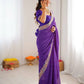 Elegant Embroidered Designer Saree for Festive and Evening Occasions