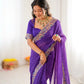 Elegant Embroidered Designer Saree for Festive and Evening Occasions