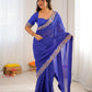 Elegant Embroidered Designer Saree for Festive and Evening Occasions