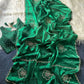 Elegant Embroidered Fandy Satin Silk Saree for Wedding and Festive Occasions