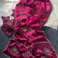 Elegant Embroidered Fandy Satin Silk Saree for Wedding and Festive Occasions