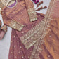 Elegant Embroidered Fandy Silk Lehenga Set for Wedding and Festive Wear