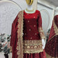 Elegant Embroidered Fandy Silk Lehenga Set for Wedding and Festive Wear