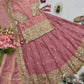 Elegant Embroidered Fandy Silk Lehenga Set for Wedding and Festive Wear
