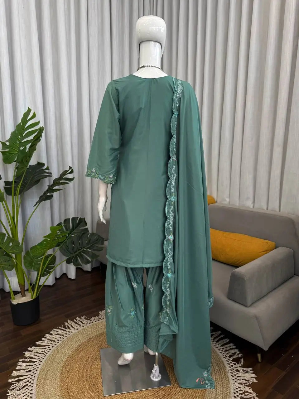 Elegant Embroidered Farshi Suit Set for Festive and Family Occasions