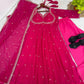 Elegant Embroidered Fox Georgette Anarkali Gown Set