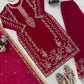 Elegant Embroidered Georgette Kurta Palazzo Set for Festive and Wedding Wear