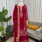 Elegant Embroidered Georgette Kurta Palazzo Set for Festive and Wedding Wear