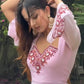 Elegant Embroidered Georgette Palazzo Set for Festive and Party Wear