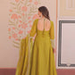 Elegant Embroidered Gown Set with Dupatta for Festive and Wedding Wear