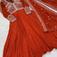 Elegant Embroidered Gown Set with Dupatta for Festive and Wedding Wear