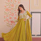 Elegant Embroidered Gown Set with Dupatta for Festive and Wedding Wear