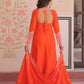 Elegant Embroidered Gown Set with Dupatta for Festive and Wedding Wear