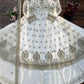 Elegant Embroidered Net Gown Lehenga Set