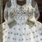 Elegant Embroidered Net Gown Lehenga Set