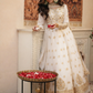 Elegant Embroidered Net Gown Lehenga Set