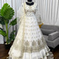 Elegant Embroidered Net Gown Lehenga Set