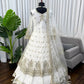 Elegant Embroidered Net Gown Lehenga Set