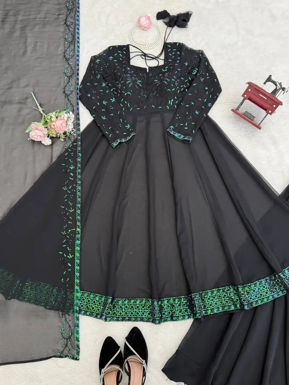 Elegant Embroidered Palazzo Suit Set for Festive and Party Occasions