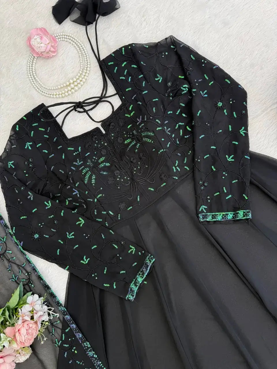 Elegant Embroidered Palazzo Suit Set for Festive and Party Occasions