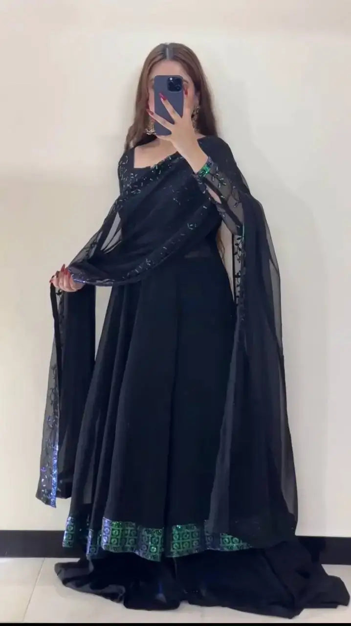 Elegant Embroidered Palazzo Suit Set for Festive and Party Occasions