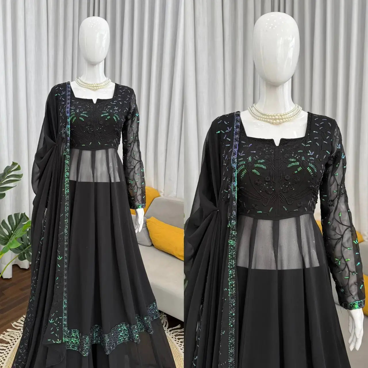 Elegant Embroidered Palazzo Suit Set for Festive and Party Occasions