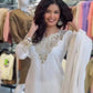 Elegant Embroidered Palazzo Suit Set in White and orange for Festive and Family Occasions