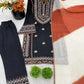 Elegant Embroidered Rayon Cotton Farshi Suit Set