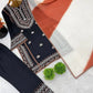 Elegant Embroidered Rayon Cotton Farshi Suit Set