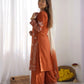 Elegant Embroidered Rayon Cotton Farshi Suit Set