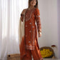 Elegant Embroidered Rayon Cotton Farshi Suit Set